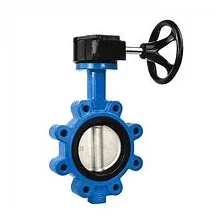 LT Manuale Butterfly Butterfly Valve cù l'arechje protrudi